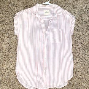 Blush Stripped Button Up